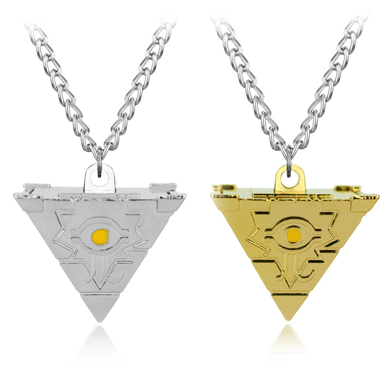 pyramid graphic design metal necklace with pendant fashion gift anniversary party, Silver
pyramid graphic design metal necklace with pendant fashion gift anniversary party, Silver