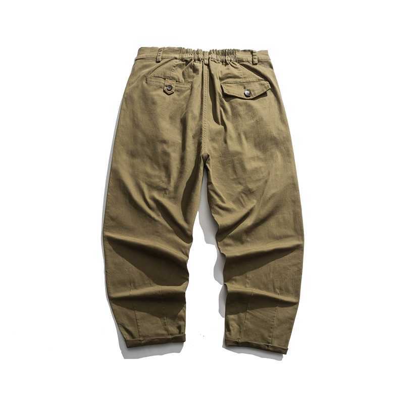 Japan Style Basic Cargo Pants Men City Army Green Trousers Men Casual Streetwear Loose Fit Straight Pants Clothing Male Spring 210603