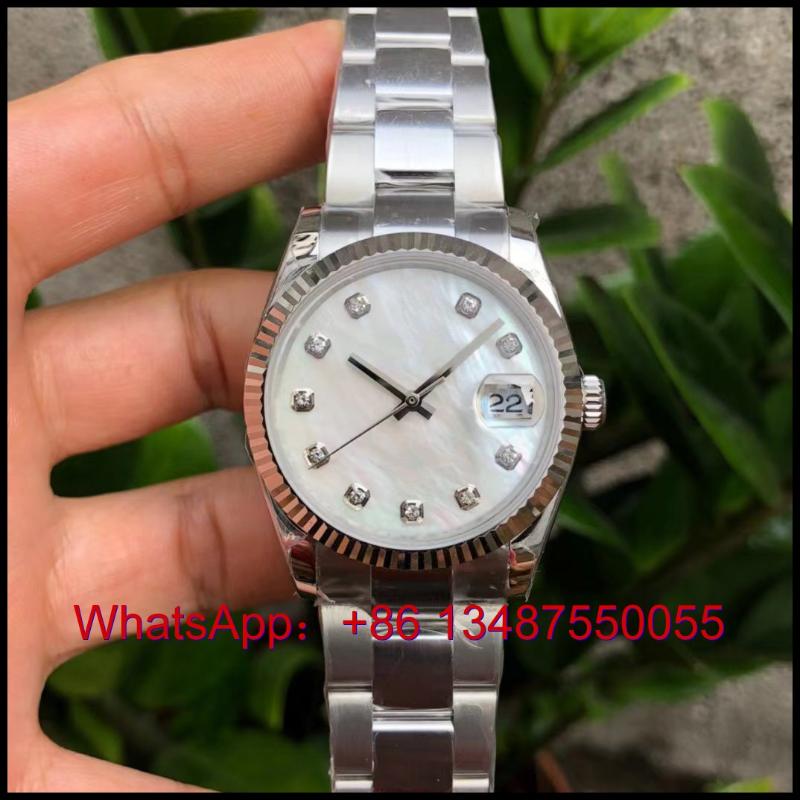 Wristwatches Fashion Brand 36mm Diamond Dial Calendar Sapphire Luminous Stainless Steel Man Clock Automatic Mechanical Watch, 05
Wristwatches Fashion Brand 36mm Diamond Dial Calendar Sapphire Luminous Stainless Steel Man Clock Automatic Mechanical Watch, 05