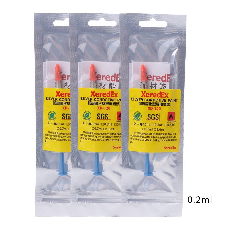 3 Pcs 0.2 Ml Silver Leading Lijm Wire Electric Pasta Lijm Pcb Repair Paint