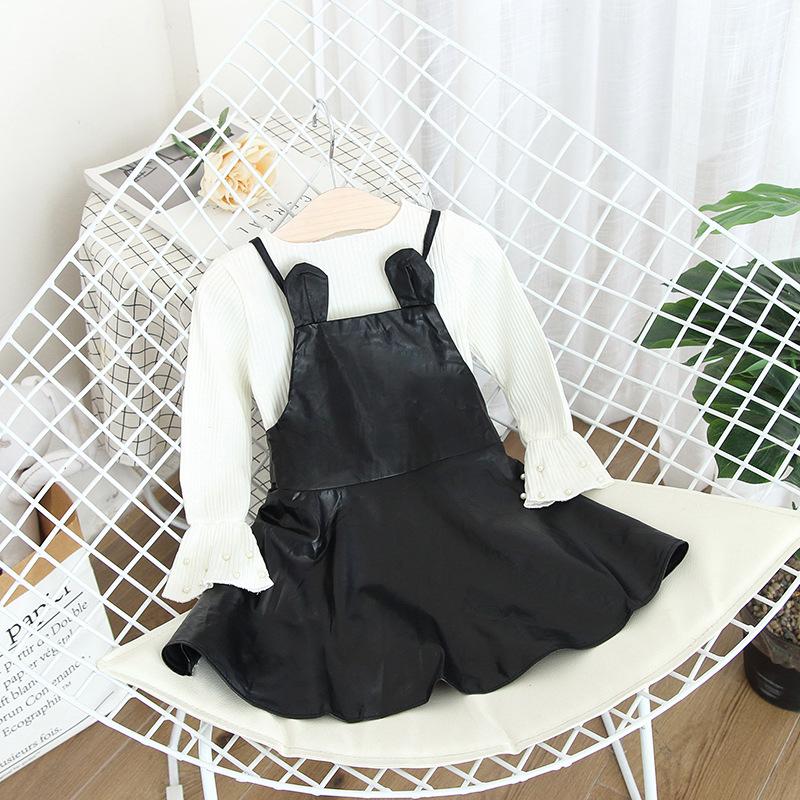 Clothing Sets Toddler Baby Girl Clothes Children Kids Girls Set Cotton Blouse + Faux Leather Suspender Dress 2PCS Suit Outfits, Black
Clothing Sets Toddler Baby Girl Clothes Children Kids Girls Set Cotton Blouse + Faux Leather Suspender Dress 2PCS Suit Outfits, Black