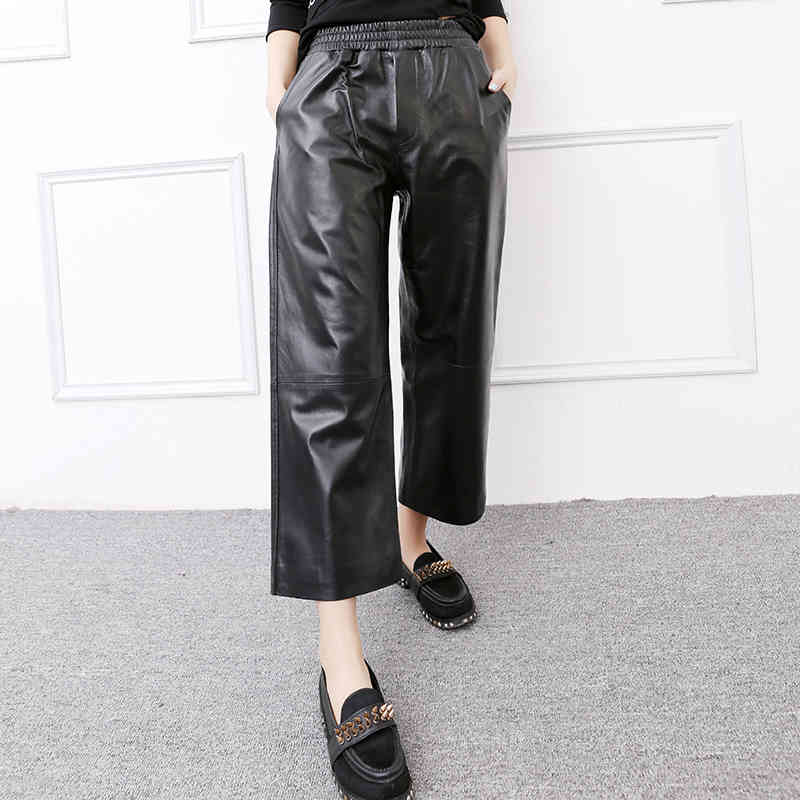 Women's Pants & Capris Europe style wome spring fall leather genuine fahion high quality long legged slacks real nona lamb a589, Black
Women's Pants & Capris Europe style wome spring fall leather genuine fahion high quality long legged slacks real nona lamb a589, Black