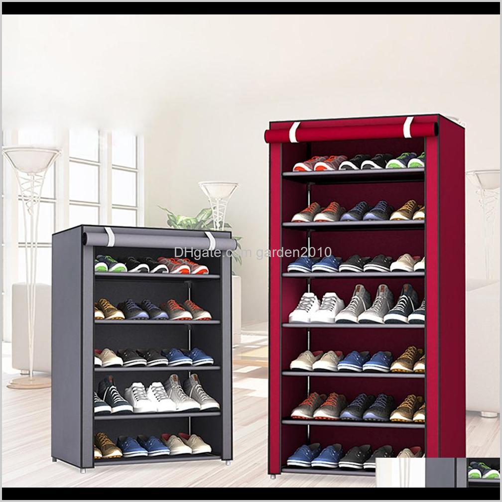 Holders Racks Housekeeping Organization Garden Drop Delivery 2021 456810 Layer Dustproof NonWoven Home Shoe Rack Bedroom Do49709675421894