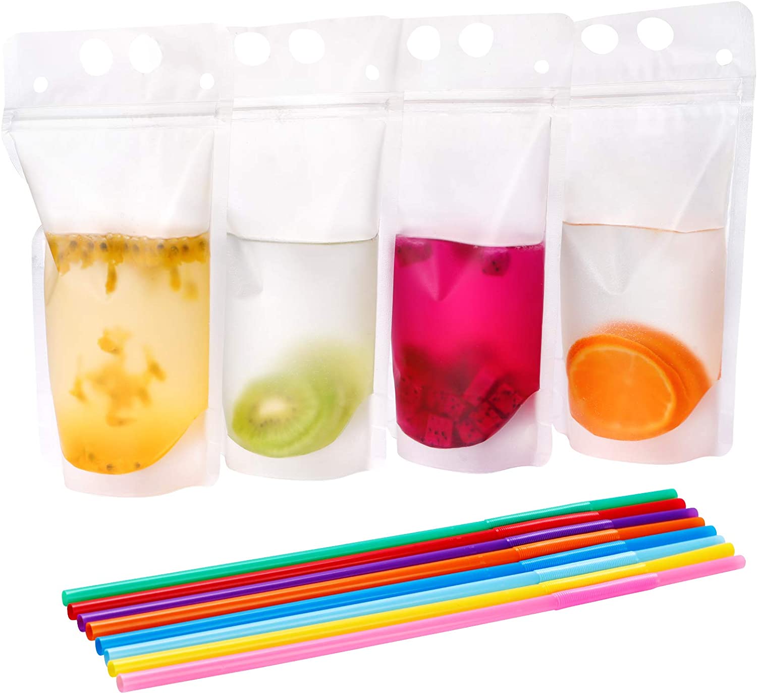 Clear Drink Pouches Bags Smoothie Bag Reclosable Zipper Heavy Duty Hand-held Stand-up Plastic Pouch for Juice 250ml 500ml 750ml 1000ml
Clear Drink Pouches Bags Smoothie Bag Reclosable Zipper Heavy Duty Hand-held Stand-up Plastic Pouch for Juice 250ml 500ml 750ml 1000ml