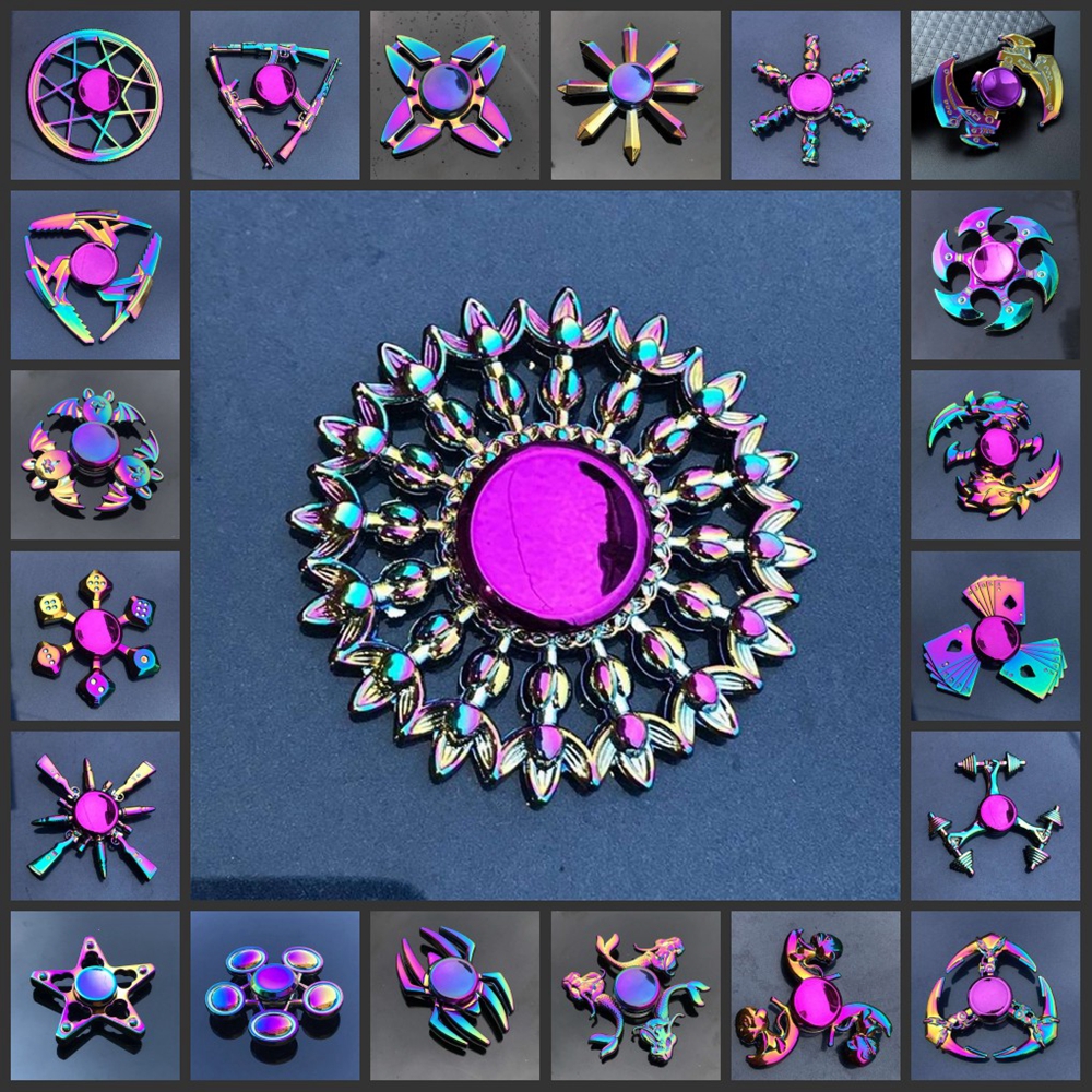 Colorful Spinning Top Zinc Alloy Fidget Spinner Wheels Gyro Toys Metal Bearing Rainbow Hand Spinners Focus Anti-Anxiety Toy Relieves Stress For Adult
Colorful Spinning Top Zinc Alloy Fidget Spinner Wheels Gyro Toys Metal Bearing Rainbow Hand Spinners Focus Anti-Anxiety Toy Relieves Stress For Adult