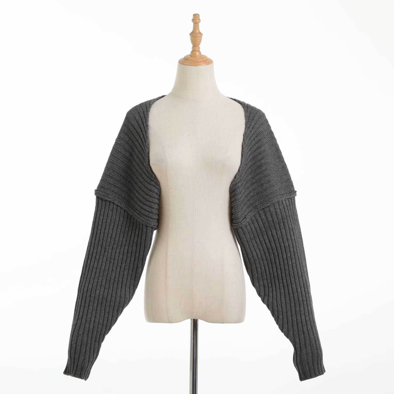 Sexy cropped cardigan knitted short sweaters for women fashion cute tops korean style long sleeve top batwing 211011Z