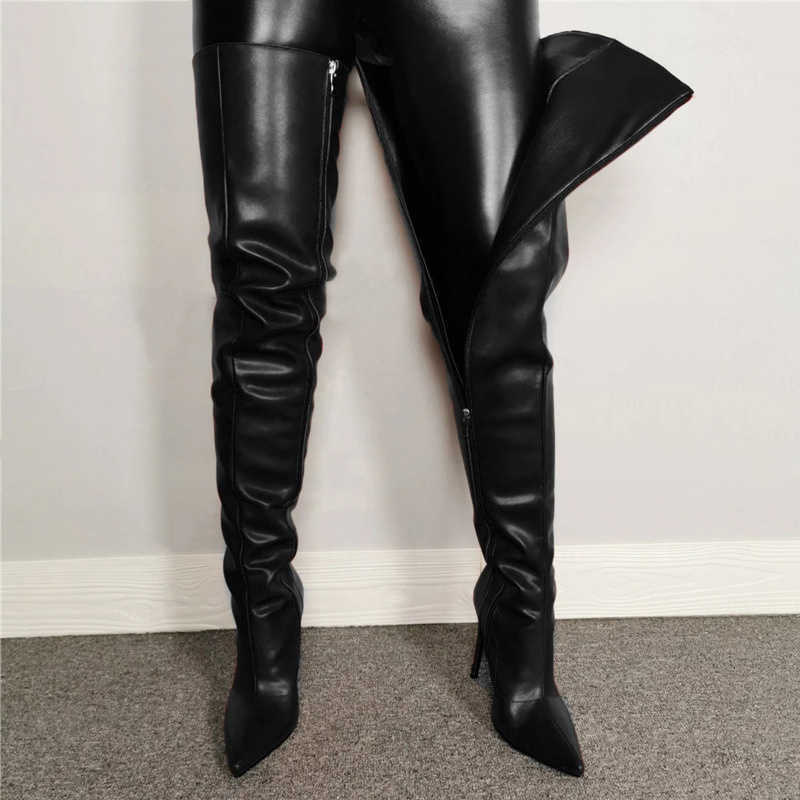 Colorful Long Boots For Girls 2021 New Women's Over-the-knee Boots Pu Leather Women High Knee Boots High Heels Boot Female Y0914