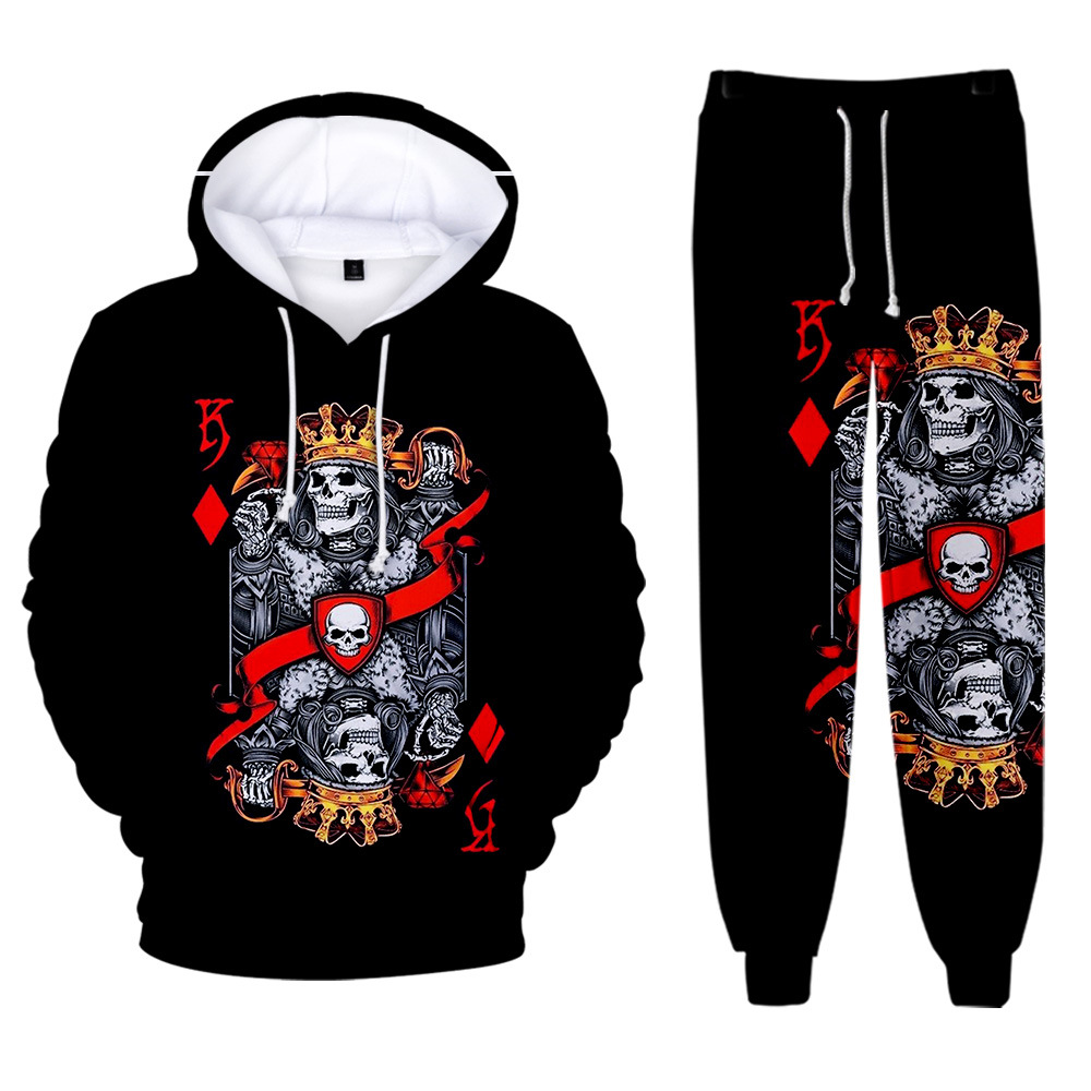 Skeleton Skull & Poker 3D Print Men's Sportswear Sets Casual Tracksuit Two Piece Set Top and Pants Sweat Suit Male Sporting Suit, Gray
Skeleton Skull & Poker 3D Print Men's Sportswear Sets Casual Tracksuit Two Piece Set Top and Pants Sweat Suit Male Sporting Suit, Gray