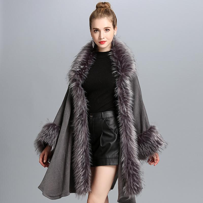 Scarves Autumn Winter Women's Long Knitted Cardigan Sweater Fashion Fake Fur Cashmere Shawl Cape Coat Poncho Female Loose Cloak
Scarves Autumn Winter Women's Long Knitted Cardigan Sweater Fashion Fake Fur Cashmere Shawl Cape Coat Poncho Female Loose Cloak