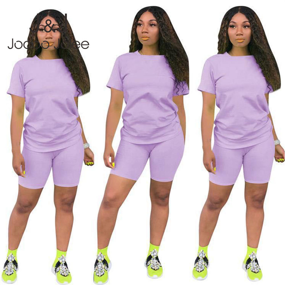 Jocoo Jolee Work Out Sport Sets Women Casual Solid T Shirt Shorts Two Piece Suits Summer Gym Clothing Fitness Tracksuits 210518, Claret
Jocoo Jolee Work Out Sport Sets Women Casual Solid T Shirt Shorts Two Piece Suits Summer Gym Clothing Fitness Tracksuits 210518, Claret