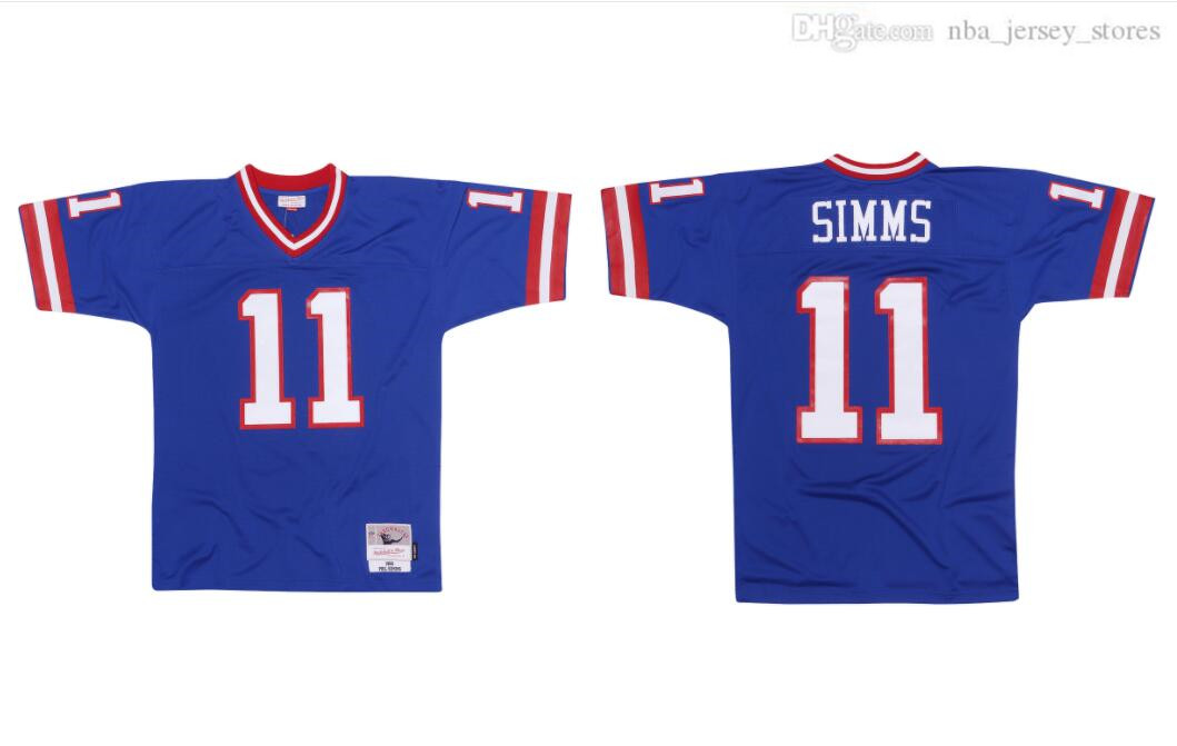 Stitched football Jersey 11 Phil Simms 1986 Mitchell & Ness retro Rugby jerseys, Black;red
Stitched football Jersey 11 Phil Simms 1986 Mitchell & Ness retro Rugby jerseys, Black;red