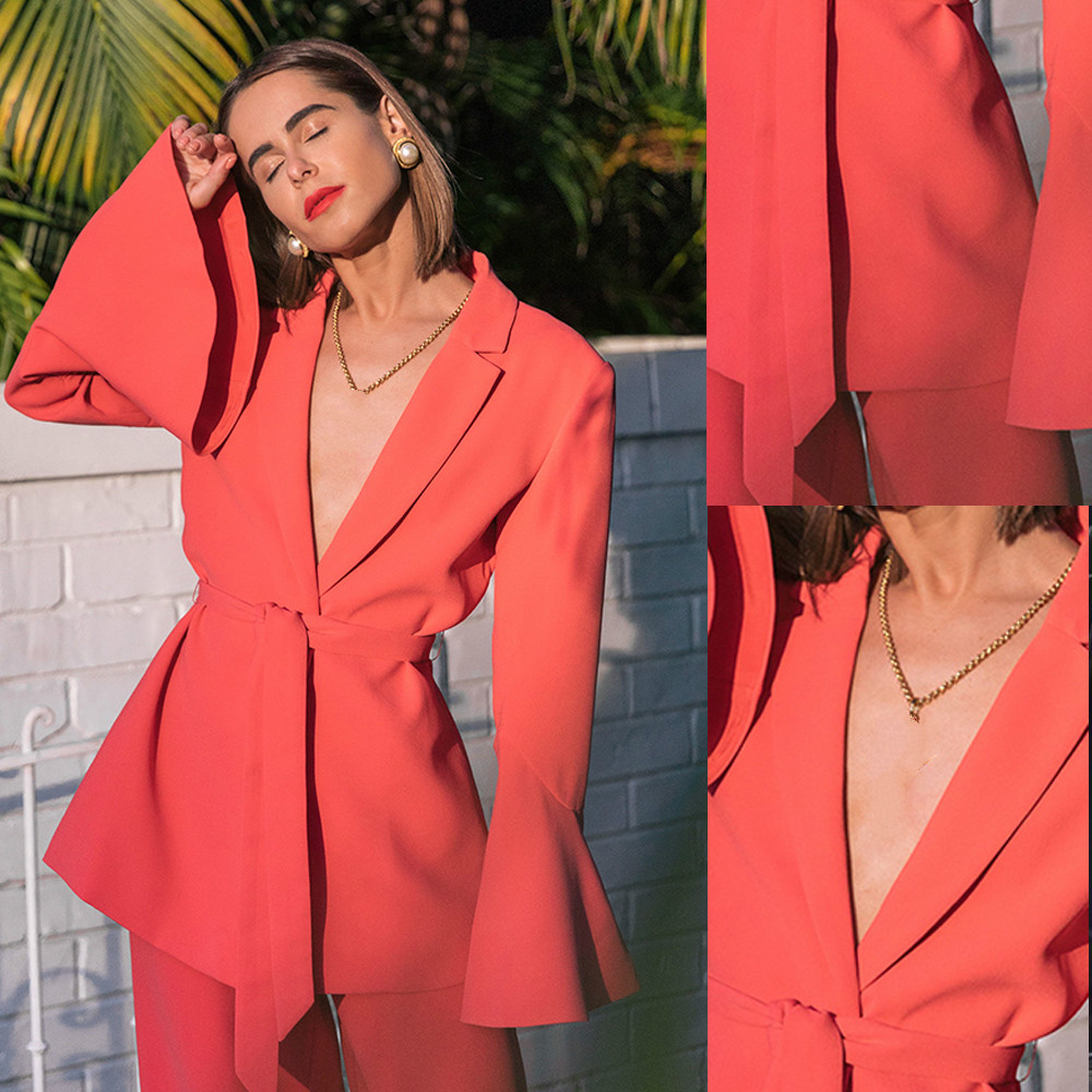 High Quality Orange Women Suits Leisure Evening Party Prom Blazer with Belt Red Carpet Outfit Tuxedos (Jacket+Pants)
High Quality Orange Women Suits Leisure Evening Party Prom Blazer with Belt Red Carpet Outfit Tuxedos (Jacket+Pants)