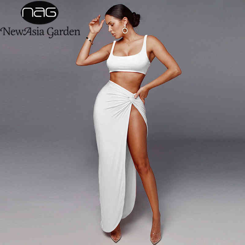 NewAsia White Crop Top Two Piece Set Women Sexy Backless High Waist Twist Side Split Bodycon Skirts 2 Piece Summer Clothes 210413
NewAsia White Crop Top Two Piece Set Women Sexy Backless High Waist Twist Side Split Bodycon Skirts 2 Piece Summer Clothes 210413