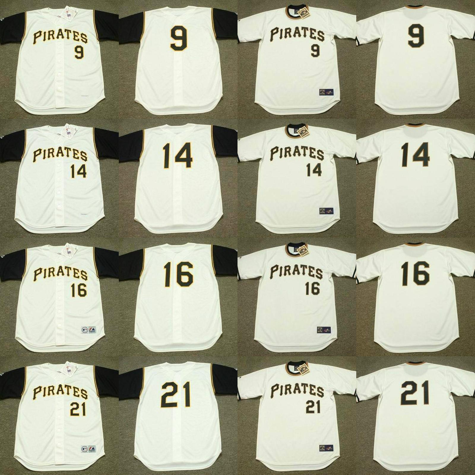Pittsburgh 3 RICHIE HEBNER 6 RENNIE STENNETT 22 RICHIE ZISK 41 JERRY REUSS 8 WILLIE STARGELL 17 DOCK ELLIS 9 BILL MAZEROSKI jersey, 1978
Pittsburgh 3 RICHIE HEBNER 6 RENNIE STENNETT 22 RICHIE ZISK 41 JERRY REUSS 8 WILLIE STARGELL 17 DOCK ELLIS 9 BILL MAZEROSKI jersey, 1978