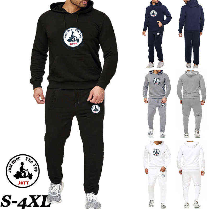 New Autumn and Fashion Men's Tracksuit Solid Color Hooded Sweater + Jogging Casual Pants Jott Print Design Clothing, Gray
New Autumn and Fashion Men's Tracksuit Solid Color Hooded Sweater + Jogging Casual Pants Jott Print Design Clothing, Gray