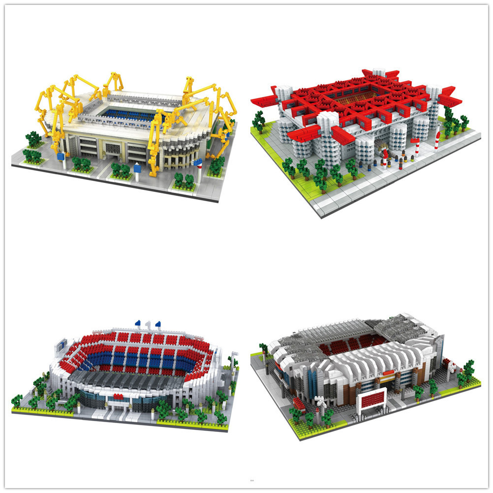 Architecture Football Field Model Bricks Old Trafford Camp Nou San Sir Stadium Real Madrid Barcelona Building Blocks Toy X0522
Architecture Football Field Model Bricks Old Trafford Camp Nou San Sir Stadium Real Madrid Barcelona Building Blocks Toy X0522