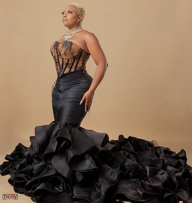 2021 Plus Size Arabic Aso Ebi Black Mermaid Luxurious Prom Dresses Lace Tiers Satin Detachable Train Evening Formal Party Second Reception Gowns ZJ255