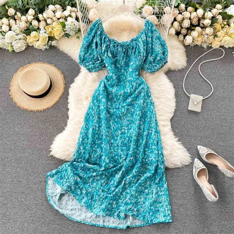 Women Elegant Bohemia Dress Summer Slash Neck Sexy Puff Sleeve Long Robe Vestidos Woman A Line Vintage Midi Dresses 210525, Blue
Women Elegant Bohemia Dress Summer Slash Neck Sexy Puff Sleeve Long Robe Vestidos Woman A Line Vintage Midi Dresses 210525, Blue