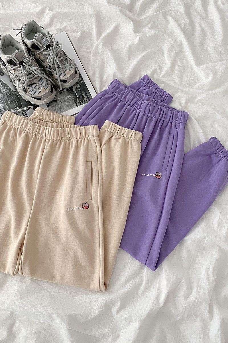 Embroidery Sweatpants Women Track Pants Joggers Casual Loose Running Female Tracksuits Streetwear Fashion Trousers 210422