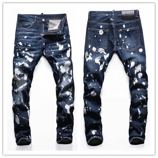 Famous Brand Hip Hop Mens Jeans Straight Distressed Ripped Skinny Slim Mid Motor Bike Hole Pants 100% Cotton AA6, Blue
Famous Brand Hip Hop Mens Jeans Straight Distressed Ripped Skinny Slim Mid Motor Bike Hole Pants 100% Cotton AA6, Blue