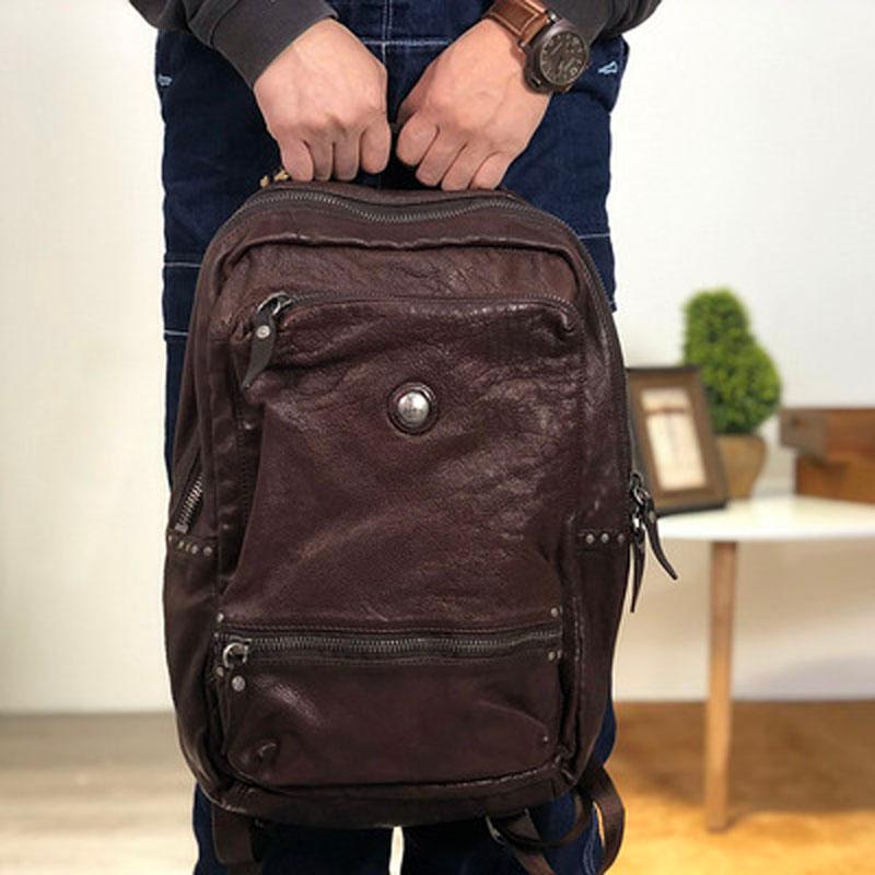 Backpack Original Handmade Leather Casual Denim Retro Washed Men's First Layer Cowhide
Backpack Original Handmade Leather Casual Denim Retro Washed Men's First Layer Cowhide