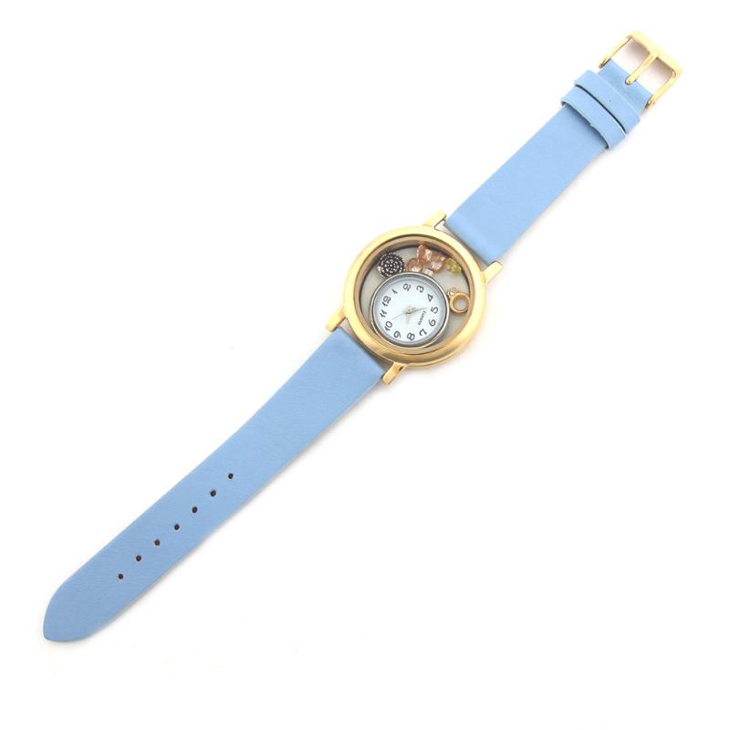 Link, Chain Keamsty Blue Belt Stainless Steel Quartz Watch Locket Bracelet Set With Floating Charms
Link, Chain Keamsty Blue Belt Stainless Steel Quartz Watch Locket Bracelet Set With Floating Charms