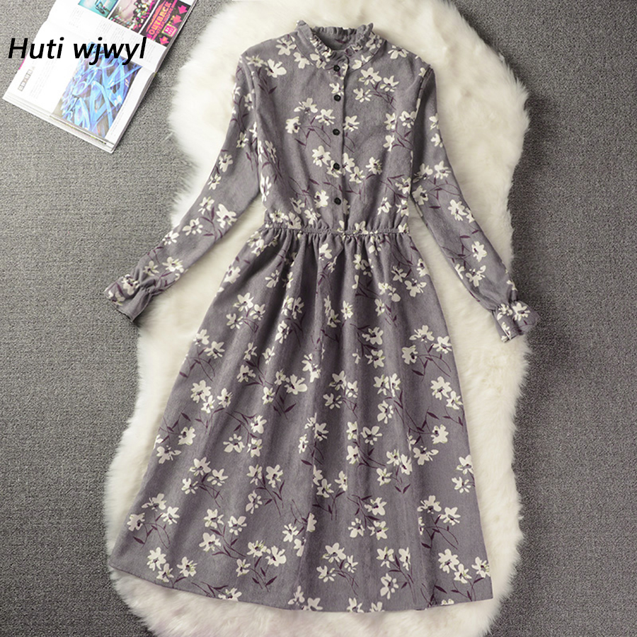 Corduroy High Elastic Waist Vintage Dress Autumn Winter Women Full Sleeve Floral Midi Dress Bodycon Party Sexy Vestido 25 Colors, Color 1
Corduroy High Elastic Waist Vintage Dress Autumn Winter Women Full Sleeve Floral Midi Dress Bodycon Party Sexy Vestido 25 Colors, Color 1