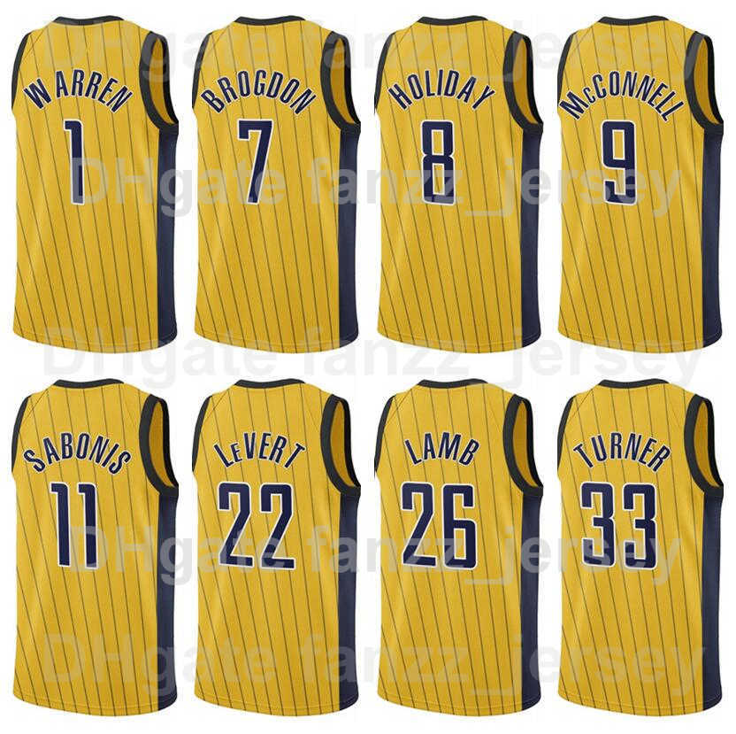 Screen Print Basketball Malcolm Brogdon Jersey 7 Domantas Sabonis 11 Caris LeVERT 22 TJ Warren 1 Myles Turner 33 Justin Holiday 8 Navy Blue, White
Screen Print Basketball Malcolm Brogdon Jersey 7 Domantas Sabonis 11 Caris LeVERT 22 TJ Warren 1 Myles Turner 33 Justin Holiday 8 Navy Blue, White