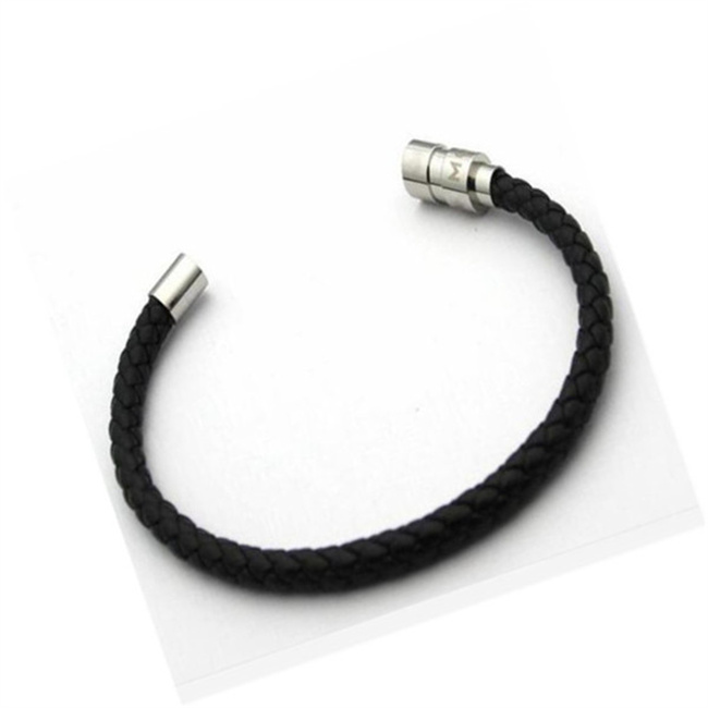Designers Leather Bracelets Woven Antique Mens black Charm Bracelets Pulseira Masculina Magnet Man bangles fashion Jewelry