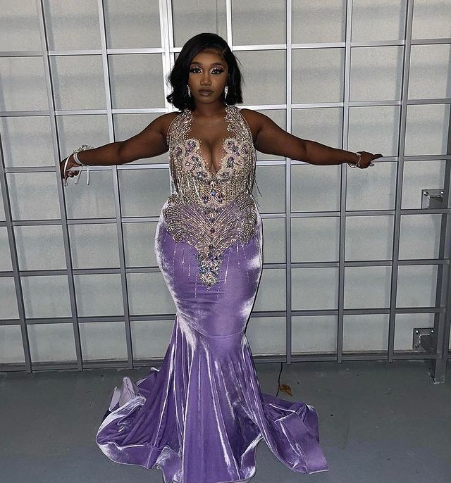 2021 Plus Size Arabic Aso Ebi Luxurious Mermaid Sexy Prom Dresses Beaded Crystals Sheer Neck Evening Formal Party Second Reception Gowns Dress ZJ232