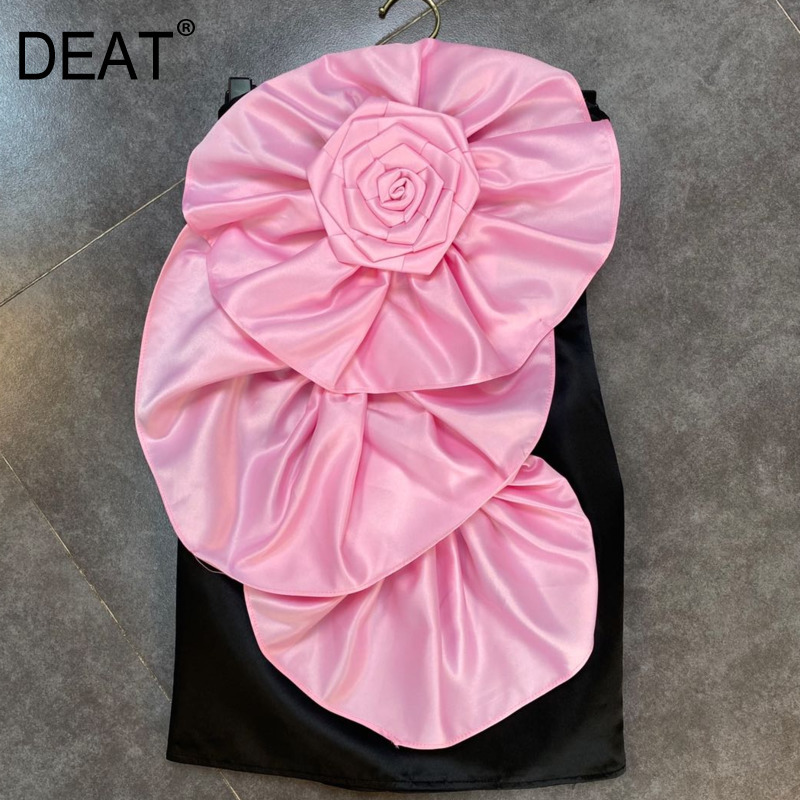 Women Dress Fashion Spring Summer Ladies Sleeveless Strapless Flower HR453 210525, Black
Women Dress Fashion Spring Summer Ladies Sleeveless Strapless Flower HR453 210525, Black