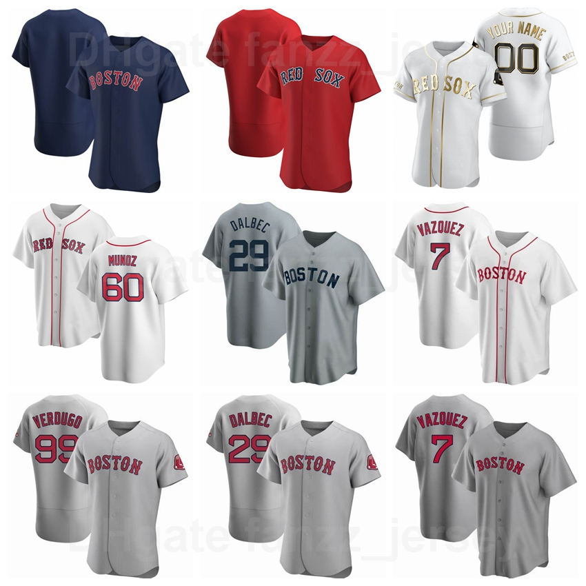 Baseball 7 Christian Vazquez Jersey 10 Hunter Renfroe 99 Alex Verdugo 60 Yairo Munoz 29 Bobby Dalbec 43 Garrett Richards 3 Jonathan Arauz Te, Blue;black
Baseball 7 Christian Vazquez Jersey 10 Hunter Renfroe 99 Alex Verdugo 60 Yairo Munoz 29 Bobby Dalbec 43 Garrett Richards 3 Jonathan Arauz Te, Blue;black