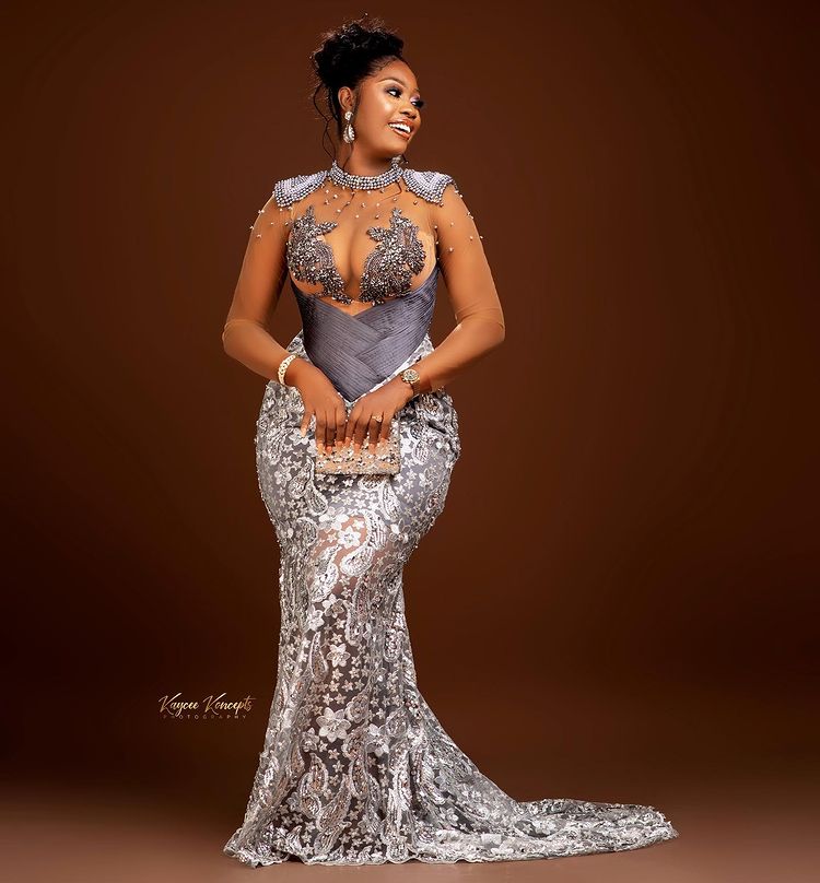 2022 Plus Size Arabic Aso Ebi Silver Mermaid Sexy Prom Dresses Beaded Crystals Evening Formal Party Second Reception Birthday Engagement Gowns Dress Z