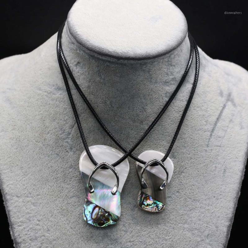 Chains Natural Abalone Shell Necklace With Lifelike Slippers Shape Pendant Leather Rope Length 55+5cm Charms For Unisex Jewelry Gifts
Chains Natural Abalone Shell Necklace With Lifelike Slippers Shape Pendant Leather Rope Length 55+5cm Charms For Unisex Jewelry Gifts