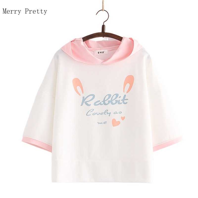 Harakuju Print Kawaii Hoodies with Ears on Hood Women Summer Half Sleeve Sweatshirts Sweet Style Korean Fashion Tops 210526, Pink
Harakuju Print Kawaii Hoodies with Ears on Hood Women Summer Half Sleeve Sweatshirts Sweet Style Korean Fashion Tops 210526, Pink