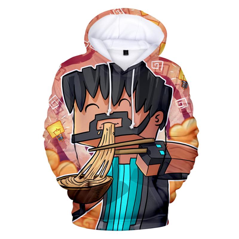 Men's Hoodies & Sweatshirts 2-14 Children's 3D Print Anime Thinknoodles Hoodie Men Women Fashion Hip Hop Sweatshirt