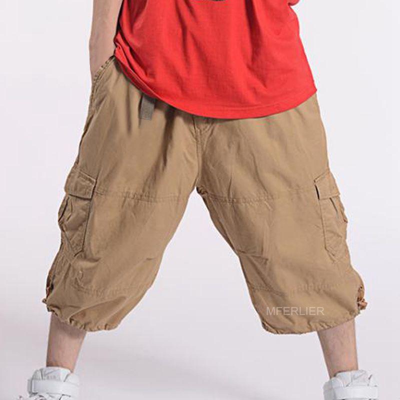 Summer Pants Men 5XL 6XL 7XL 8XL 9XL Waist 135cm Cotton Elastic Trousers 3 Colors Men's