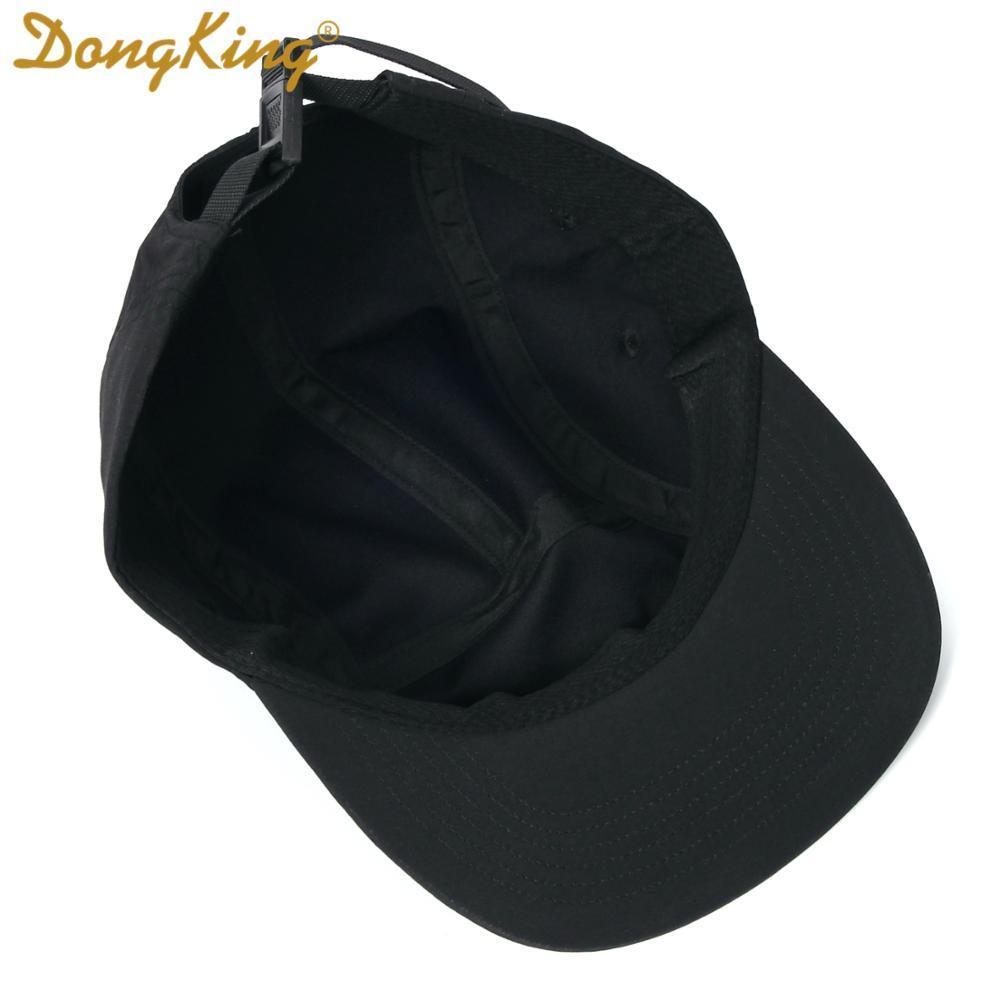 DongKing NEW 5 Panels Classic Baseball Cap Short Brim Baseball Cap Taslon Splash proof Fabric Quick DRY Hat Flat Bill Big Size LJ200922