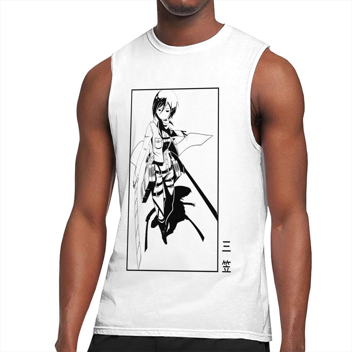 attack on titan levi men anime mikasa design classic tank hip hop sportwear shirt workout undershirt casual streetwear, White;black
attack on titan levi men anime mikasa design classic tank hip hop sportwear shirt workout undershirt casual streetwear, White;black