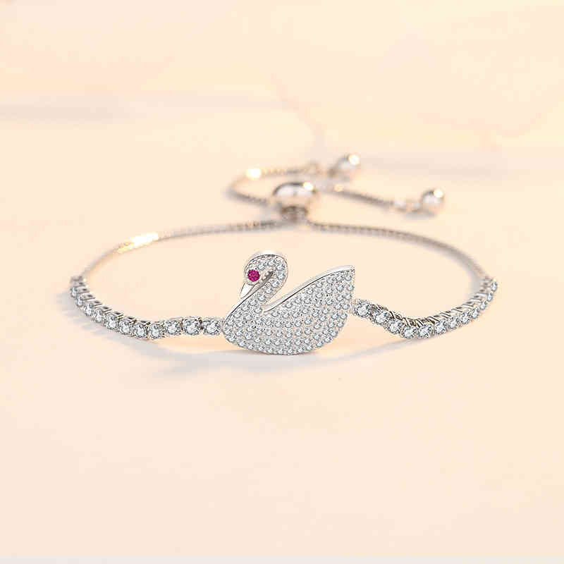 Live broadcast new zircon crystal pull Swan Bracelet female Korean version fashion temperament Adjustable Jewelry, Golden;silver
Live broadcast new zircon crystal pull Swan Bracelet female Korean version fashion temperament Adjustable Jewelry, Golden;silver