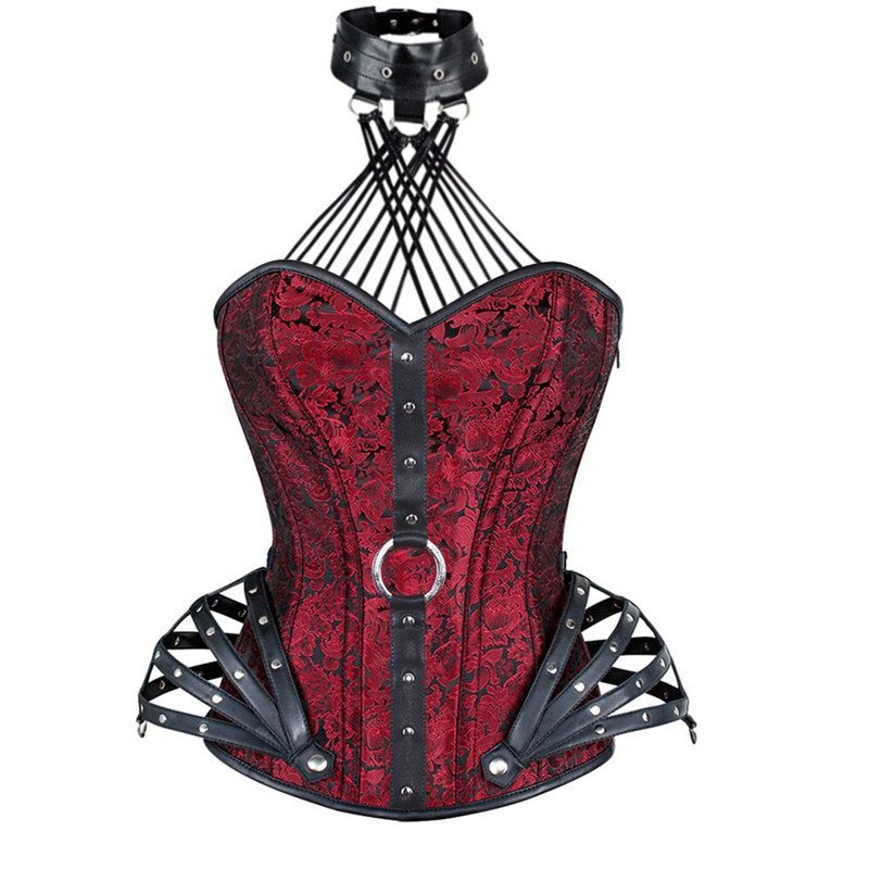 Woman Bustiers Modeling Strap Woman Sexy Steampunk Corset Underbust Gothic Clothing Corsets Faux Leather Halter Steel Boned Corsets Top Newe, Black-silver
Woman Bustiers Modeling Strap Woman Sexy Steampunk Corset Underbust Gothic Clothing Corsets Faux Leather Halter Steel Boned Corsets Top Newe, Black-silver