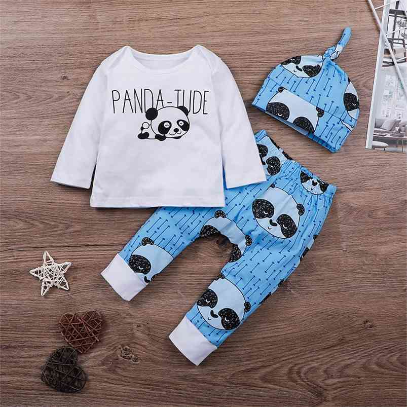 Winter Children Sets Long Sleeve O Neck Letter T-shirt Print Panda Blue Hat Cute 2Pcs Girls Boys Clothes 0M-3T 210629
Winter Children Sets Long Sleeve O Neck Letter T-shirt Print Panda Blue Hat Cute 2Pcs Girls Boys Clothes 0M-3T 210629