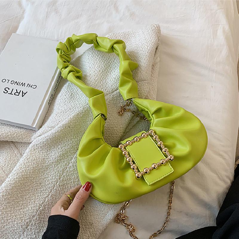 Evening Bags High Quality PU Leather Pleated Shoulder Strap Baguette Underarm Bag Solid Color Chain Crossbody Handbags For Women 2021 Cc
Evening Bags High Quality PU Leather Pleated Shoulder Strap Baguette Underarm Bag Solid Color Chain Crossbody Handbags For Women 2021 Cc