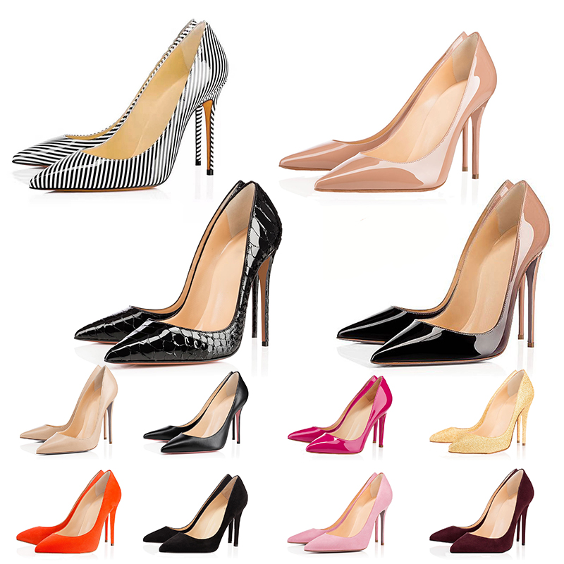 Casual Women Rivet Red Bottom High Heels Shoes Wedding Party Dress Pointed Toes Nude Shoe Luxurys Designers Color Triple Balck 8 12CM, Black
Casual Women Rivet Red Bottom High Heels Shoes Wedding Party Dress Pointed Toes Nude Shoe Luxurys Designers Color Triple Balck 8 12CM, Black