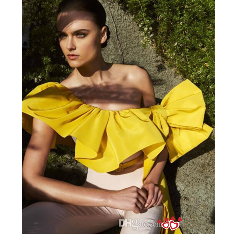 Sexy Prom Dresses Ruffles One Shoulder Satin Jumpsuits Women Formal Wear Ankle Length Elegant Party Evening Dress