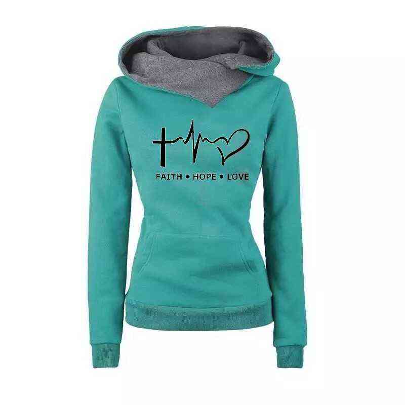 Women Hoodies Sweatshirts Autumn Winter Fashion Pattern Embroidery Long Sleeve Oversize Ladies Pullovers Warm Pocket Hooded Tops 211109