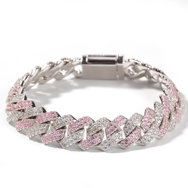 Two Tone Miami Cuban Link Tennis Chain Bracelets New Fashion Hip Hop White Pink AAA Cubic Zirconia Ice Out Can Open Lock Men and women Bling CZ Rapper Jewelry Gifts
Two Tone Miami Cuban Link Tennis Chain Bracelets New Fashion Hip Hop White Pink AAA Cubic Zirconia Ice Out Can Open Lock Men and women Bling CZ Rapper Jewelry Gifts