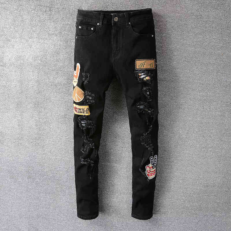 men's jeans calça jeans masculina punk para motocicleta, calça comprida da moda homens, preto, rasgado, com costura, de rua h7rv, Blue
men's jeans calça jeans masculina punk para motocicleta, calça comprida da moda homens, preto, rasgado, com costura, de rua h7rv, Blue