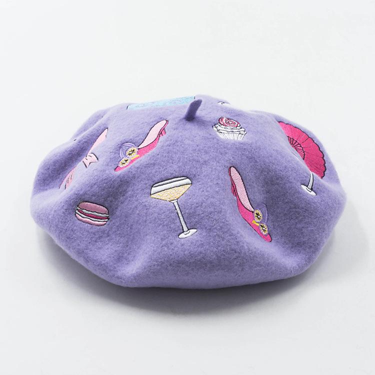 Berets Winter Hat Wool Gray Beret Hats For Women Embroidery Female Vintage Designer Brand High Quality French
Berets Winter Hat Wool Gray Beret Hats For Women Embroidery Female Vintage Designer Brand High Quality French
