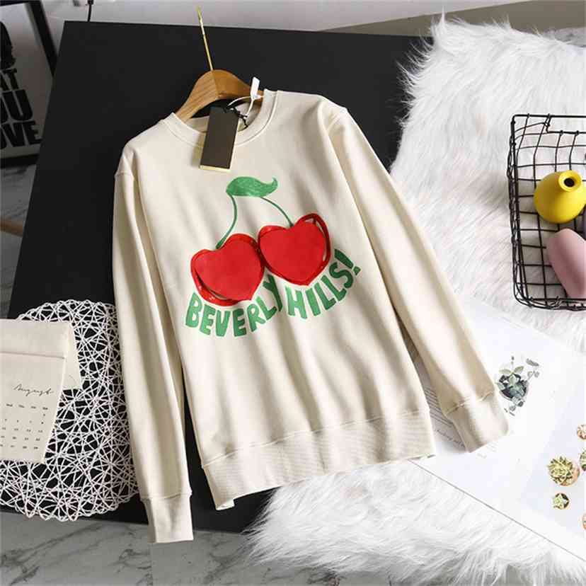 Early autumn 2021 g family letter big cherry printing fashion brand sweater long sleeve loose round neck large edition t4dd, Black
Early autumn 2021 g family letter big cherry printing fashion brand sweater long sleeve loose round neck large edition t4dd, Black